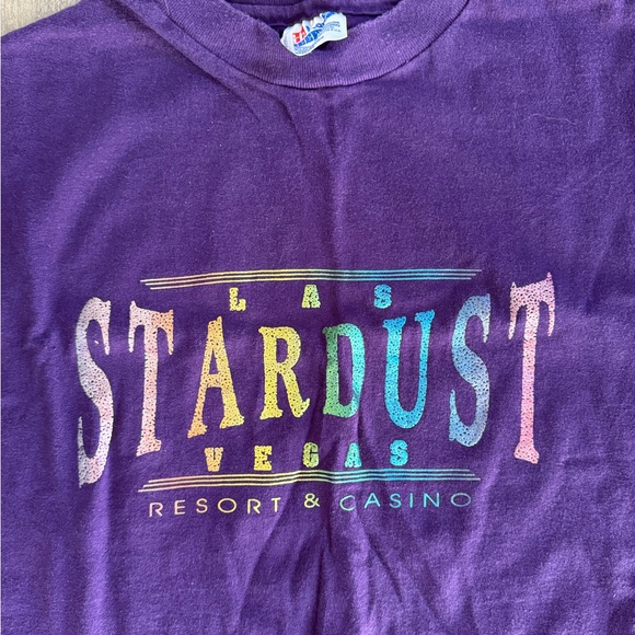 Hanes Other - Vintage Shirt Short Sleeve Las‎ Vegas Stardust Resort Hanes Beefy-T Large Purple